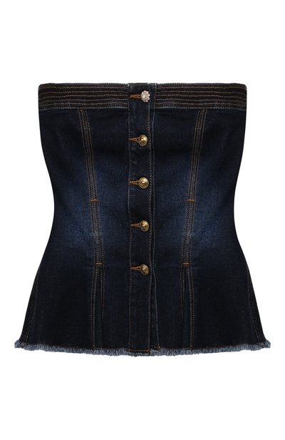Женский джинсовый топ VERSACE JEANS COUTURE, арт. 73HAM250-73DP250 D STR INDIG SL0UCHY24/DW042D08