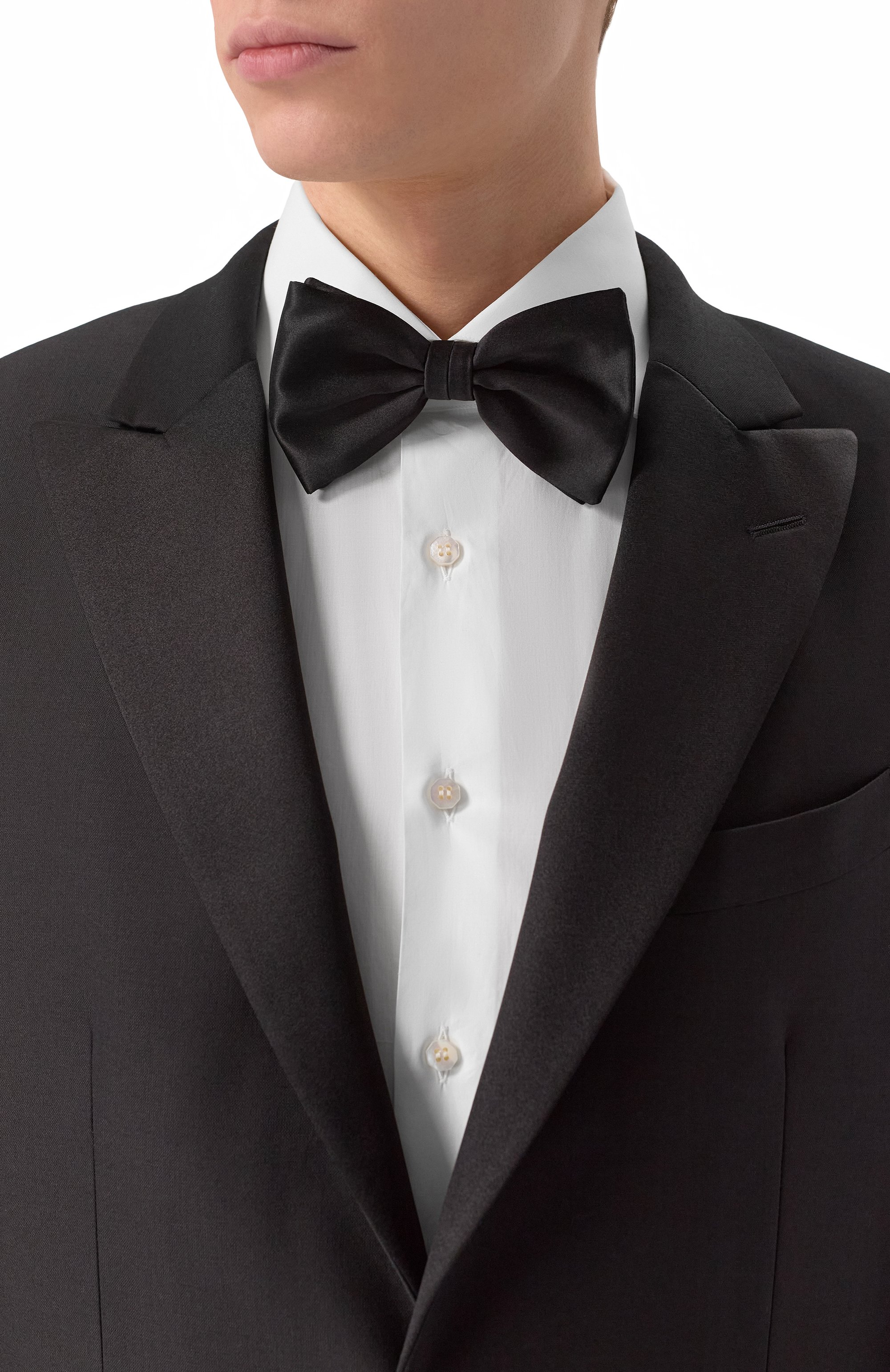 Шелковый галстук-бабочка BRIONI черного цвета по цене 31050 руб., арт. O1L200 PZ411, фото 2 Шелковый галстук-бабочка BRIONI, арт. O1L200 PZ411, фото 2