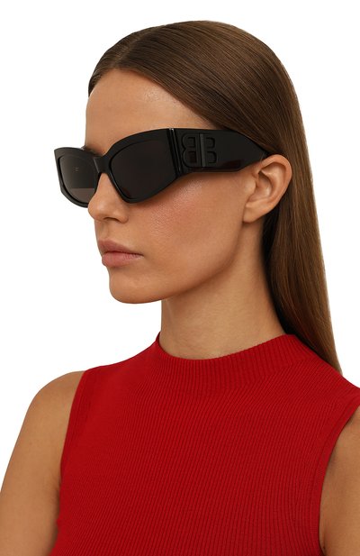 Солнцезащитные очки bossy cat BALENCIAGA черного цвета по цене 49600 руб., арт. BB0321S 001, фото 2 Солнцезащитные очки bossy cat BALENCIAGA, арт. BB0321S 001, фото 2