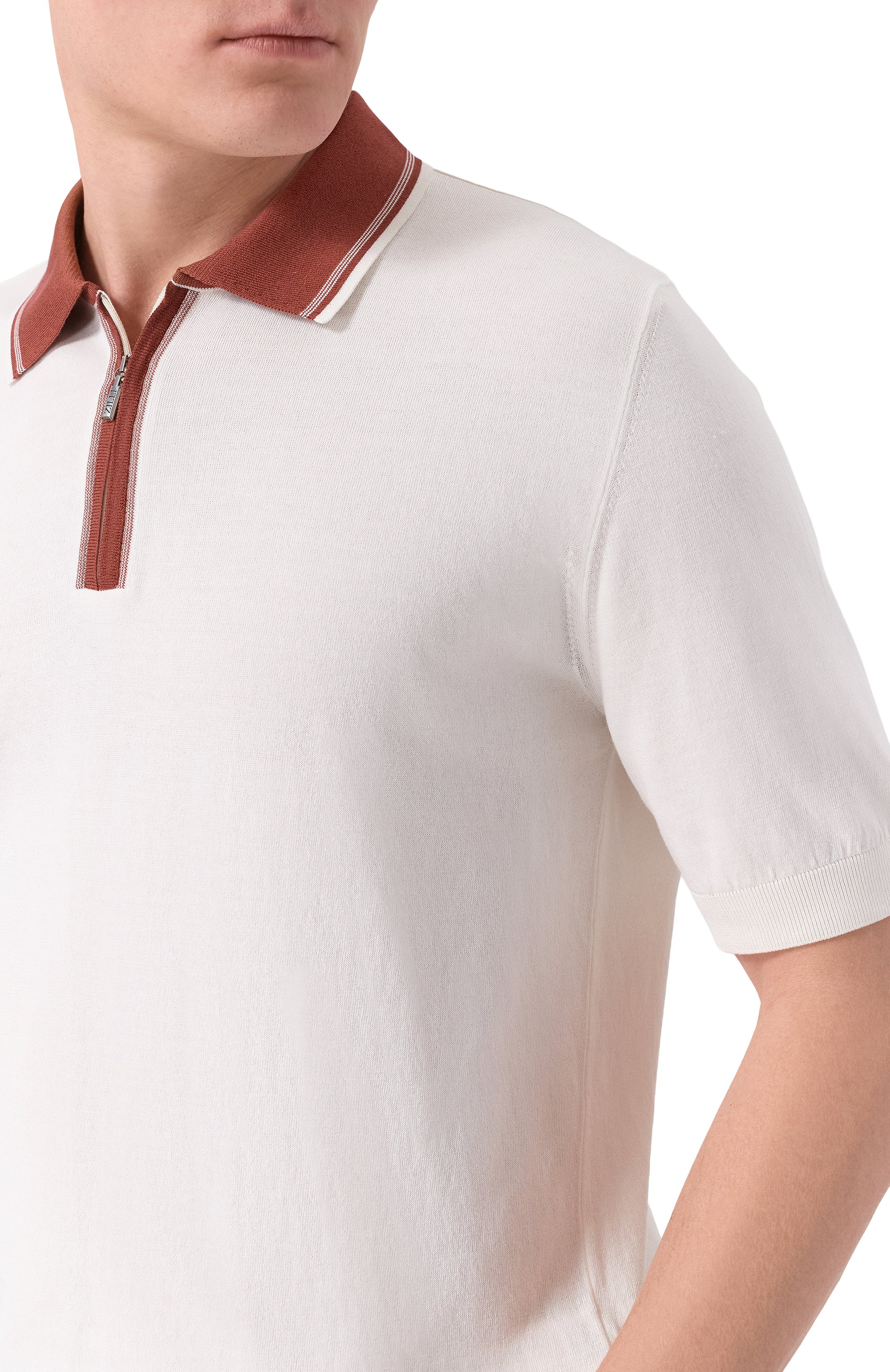 Поло из хлопка и шелка ZILLI, арт. KZP002M0142VUC000, фото 5