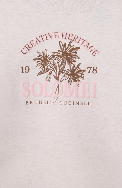 Хлопковый свитшот BRUNELLO CUCINELLI серого цвета по цене 56850 руб., арт. BH827E305C, фото 3 Хлопковый свитшот BRUNELLO CUCINELLI, арт. BH827E305C, фото 3