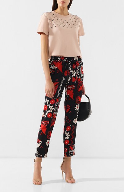 Хлопковая футболка REDVALENTINO розового цвета по цене 22500 руб., арт. RR3MG00J/EEJ, фото 2 Хлопковая футболка REDVALENTINO, арт. RR3MG00J/EEJ, фото 2