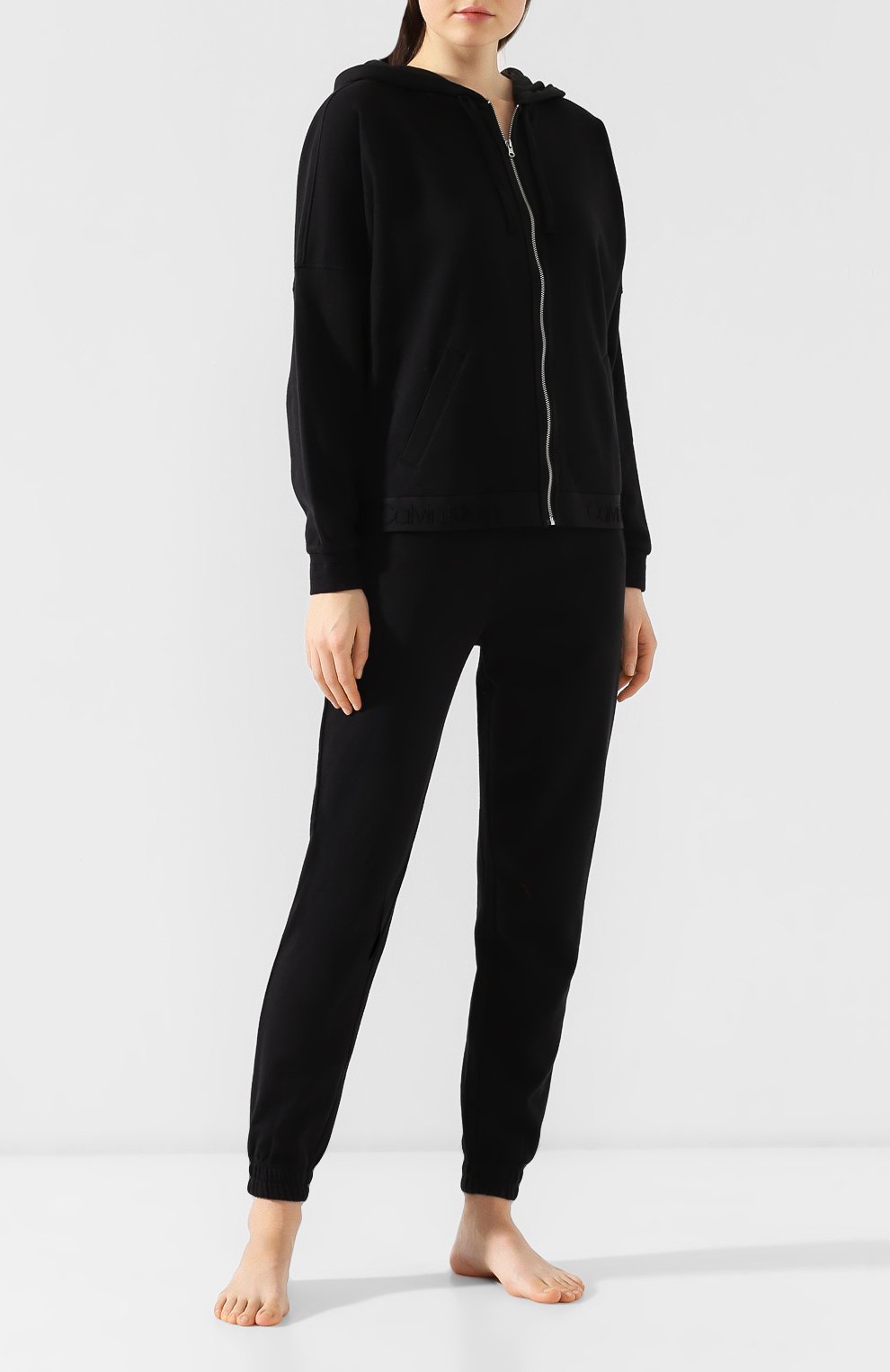 Хлопковый кардиган CALVIN KLEIN черного цвета по цене 8185 руб., арт. QS6149E, фото 2 Хлопковый кардиган CALVIN KLEIN, арт. QS6149E, фото 2