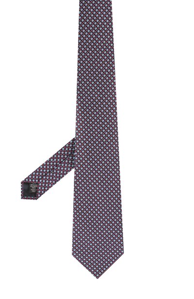 Шелковый галстук с узором ZEGNA голубого цвета по цене 22850 руб., арт. Z3W07/1XW, фото 2 Шелковый галстук с узором ZEGNA, арт. Z3W07/1XW, фото 2