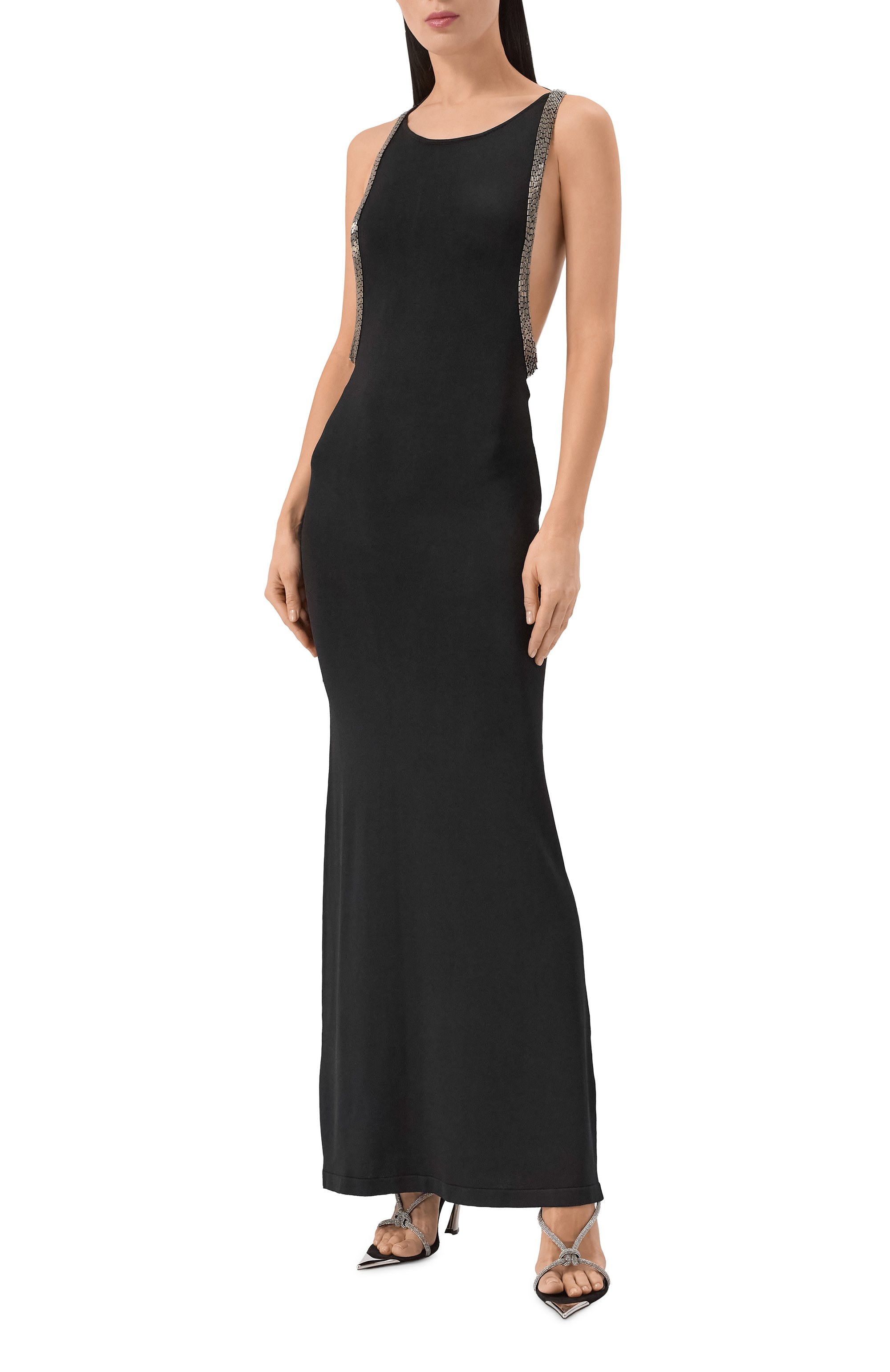 Платье из вискозы AYA MUSE черного цвета по цене 111000 руб., арт. AMR2611, фото 2 Платье из вискозы AYA MUSE, арт. AMR2611, фото 2