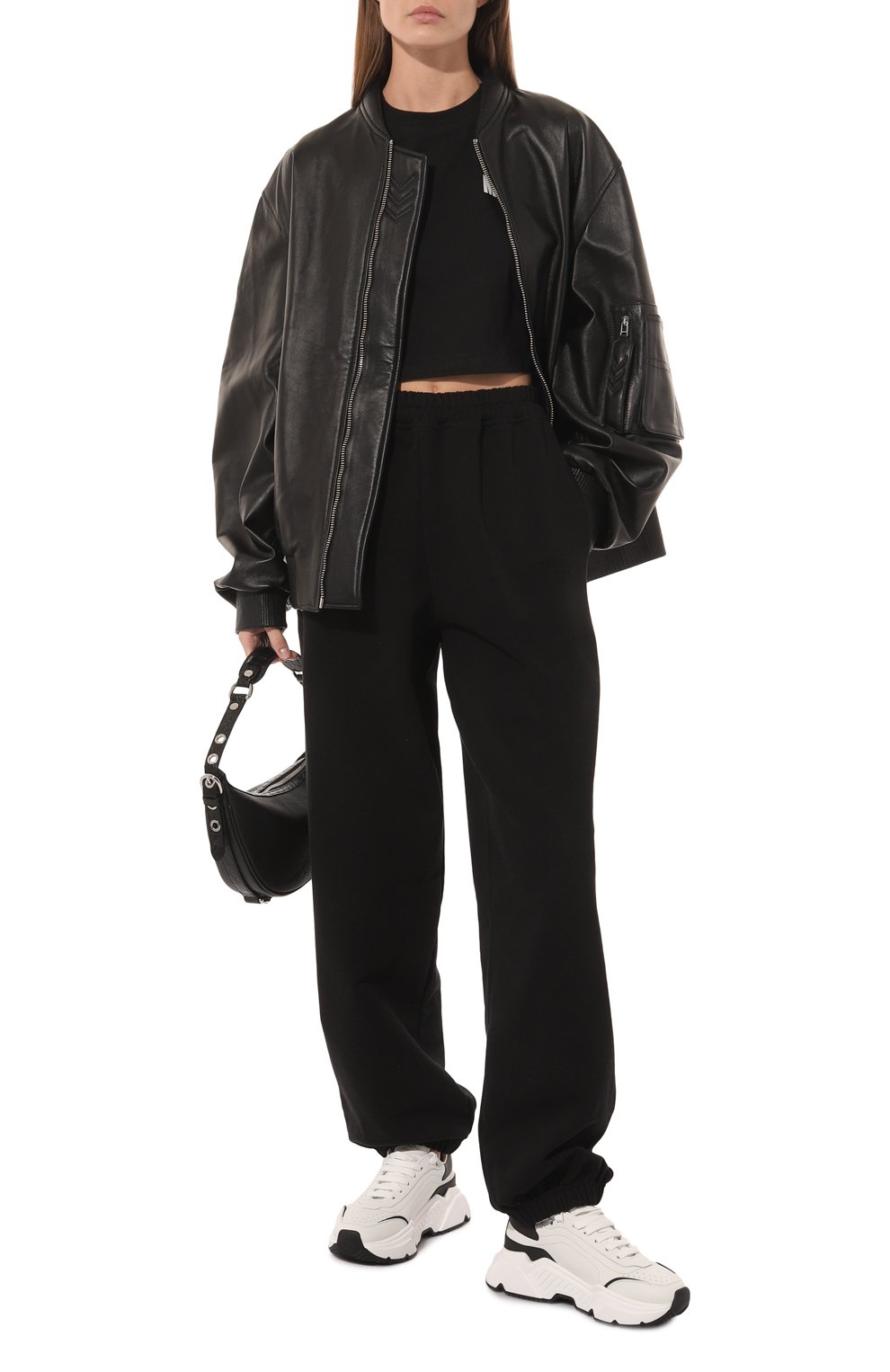 Хлопковая футболка MSGM черного цвета по цене 9920 руб., арт. 3441MDM105 237002, фото 2 Хлопковая футболка MSGM, арт. 3441MDM105 237002, фото 2