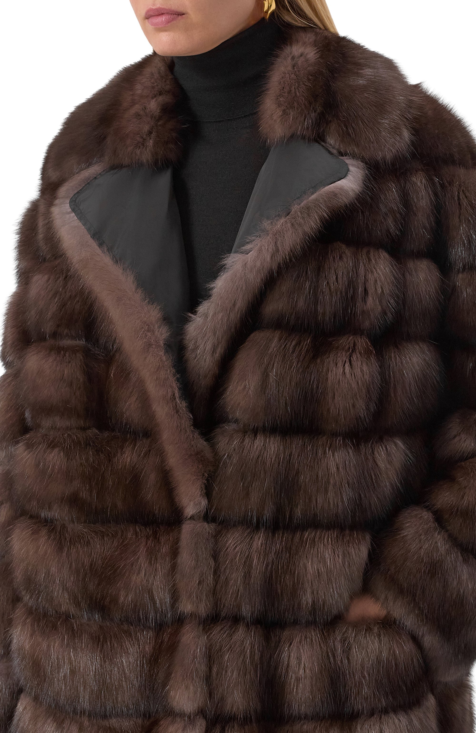 Двусторонняя шуба из соболя SIMONETTA RAVIZZA, арт. F05C0109Z1A/TS, фото 5