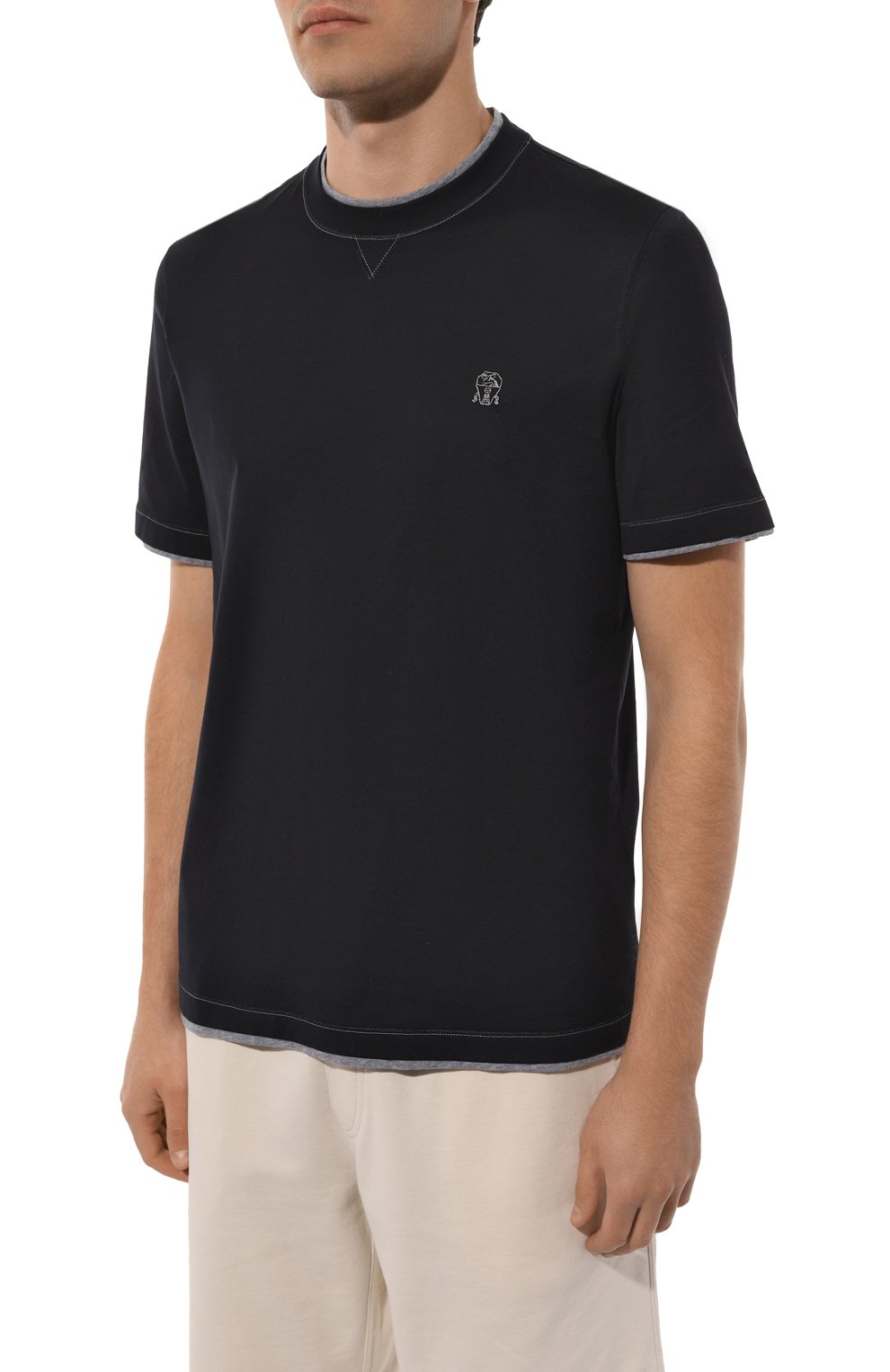 Хлопковая футболка BRUNELLO CUCINELLI, арт. M0B137451G, фото 3