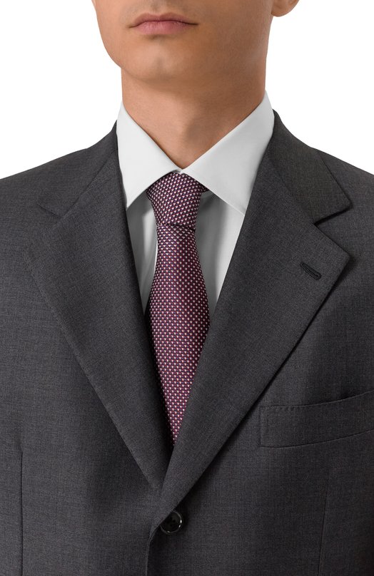 Шелковый галстук Brioni 061Q00/0D459 Розовый  061Q00/0D459 Фото 2