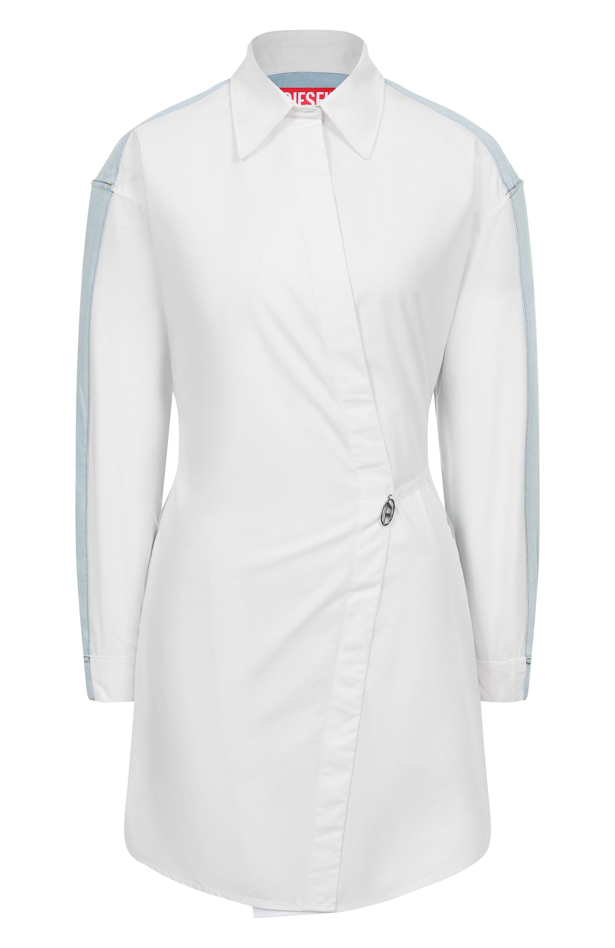 Комбинированное платье-рубаш�ка DIESEL, арт. A17387/0CBCP, фото 1