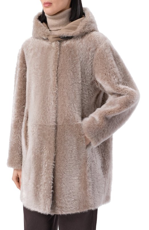 Двусторонняя дубленка Kiton D60675K0543F05 Бежевый  D60675K0543F05 Фото 3