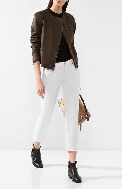 Кожаная куртка VINCE хаки цвета по цене 82950 руб., арт. V574891048, фото 2 Кожаная куртка VINCE, арт. V574891048, фото 2