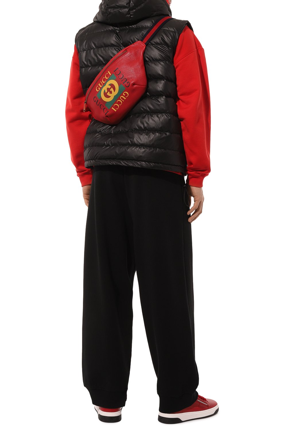 Кожаная поясная сумка GUCCI красного цвета по цене 141120 руб., арт. 530412 0GDCT, фото 7 Кожаная поясная сумка GUCCI, арт. 530412 0GDCT, фото 7