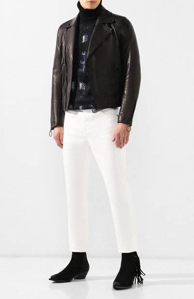 Замшевые казаки SAINT LAURENT, арт. 579491/BT300, фото 2