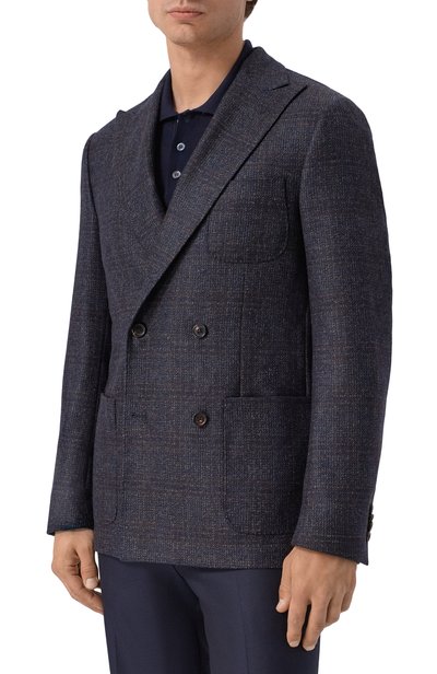 Шерстяной пиджак CORNELIANI темно-синего цвета по цене 129500 руб., арт. 28X009/2A16232, фото 3 Шерстяной пиджак CORNELIANI, арт. 28X009/2A16232, фото 3