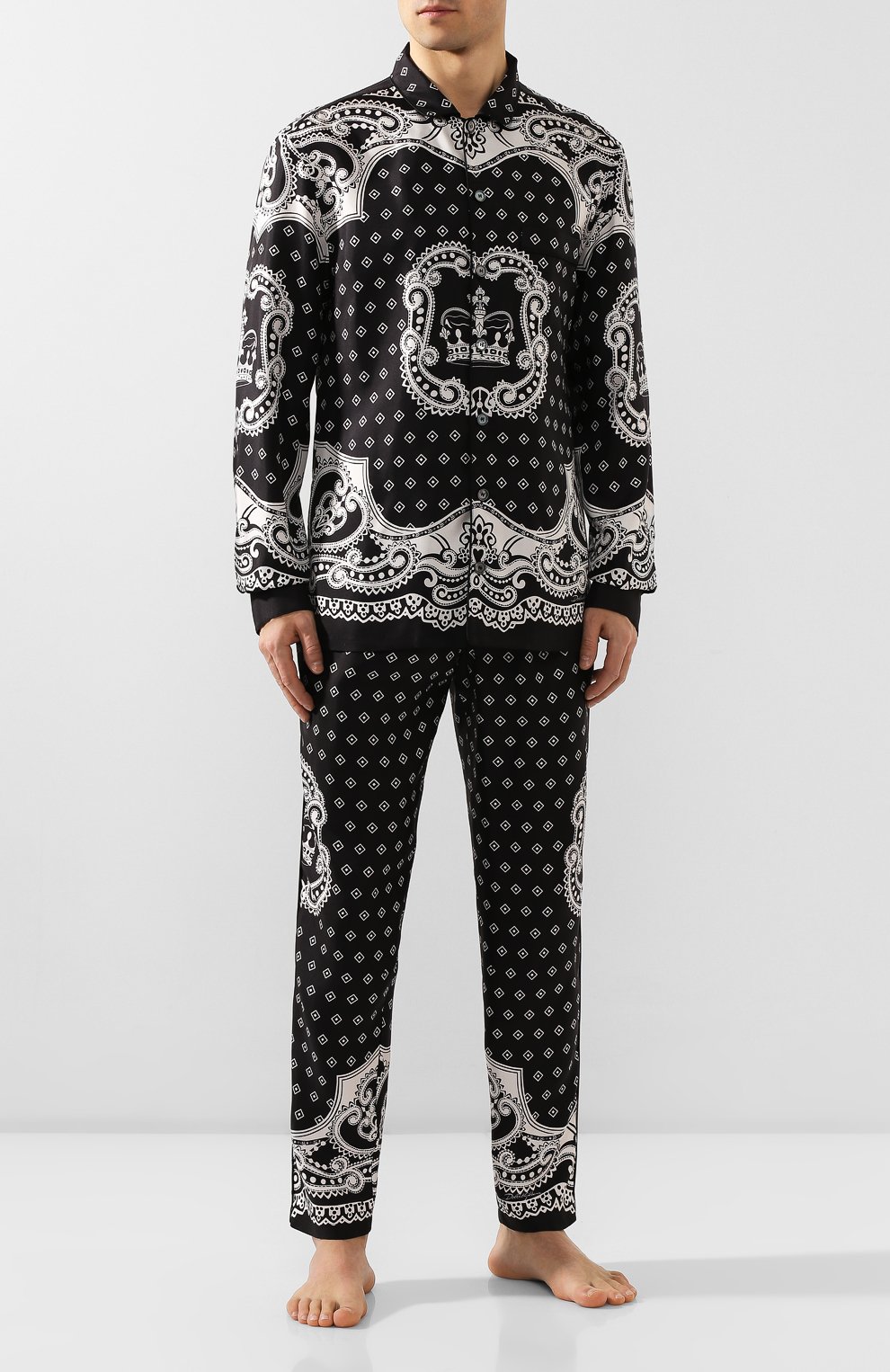 Шелковые домашние брюки DOLCE & GABBANA, арт. GYB0HT/FI1KU, фото 2