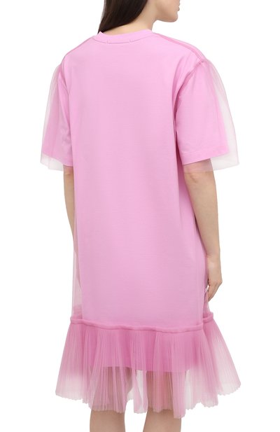 Хлопковое платье MSGM светло-розового цвета по цене 34200 руб., арт. 3041MDA66 217298, фото 4 Хлопковое платье MSGM, арт. 3041MDA66 217298, фото 4