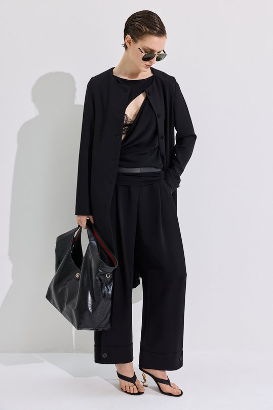 Шелковые брюки Giorgio Armani GW002497/TE10071 Чёрный  GW002497/TE10071 Фото 6