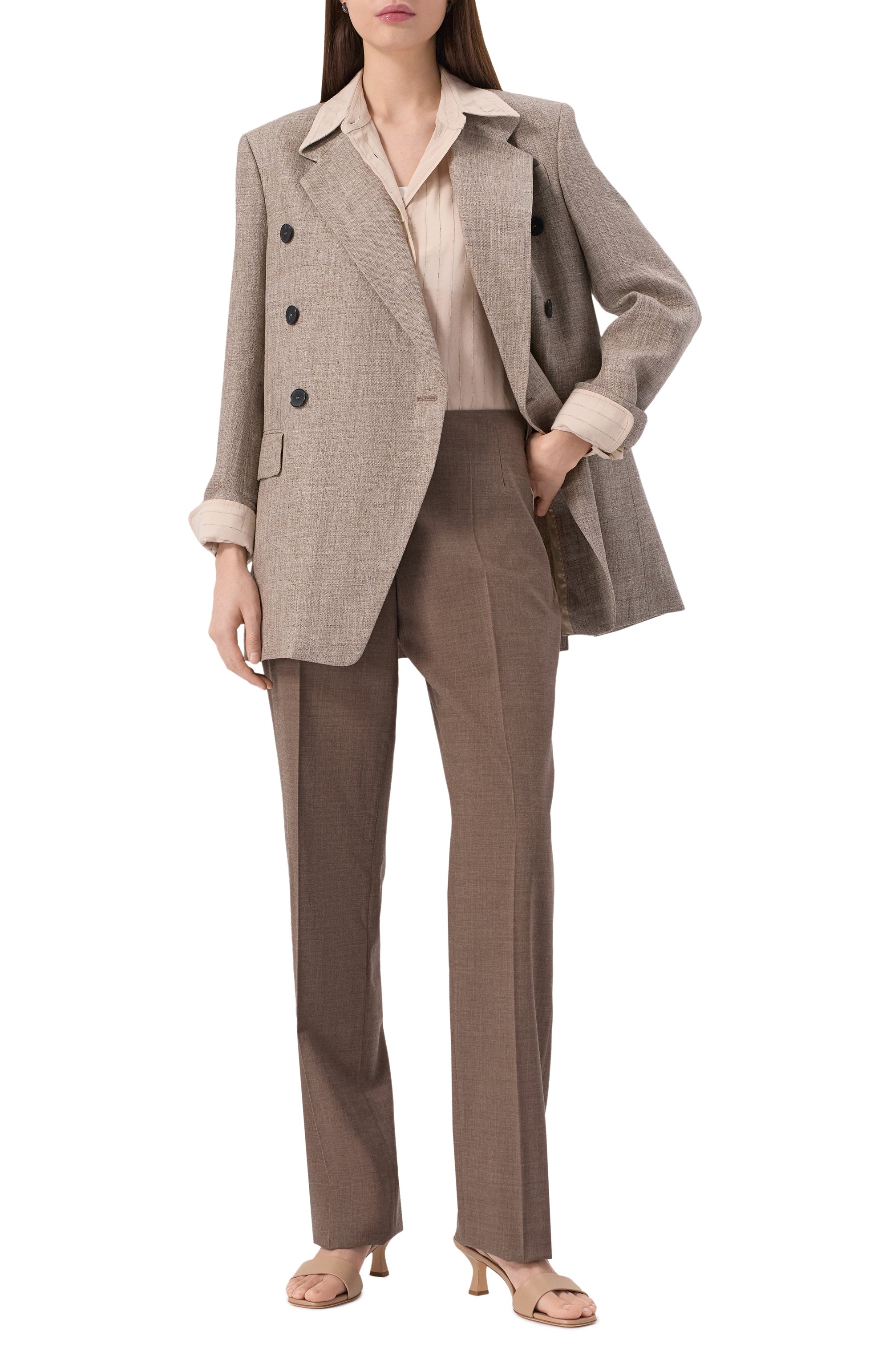 Рубашка из хлопка и вискозы BOSS, арт. 50540633, фото 2