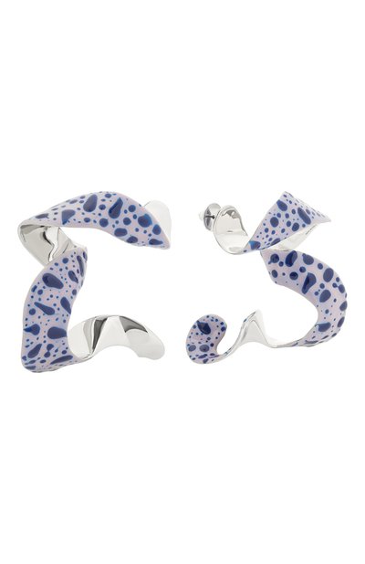 Серьги DRIES VAN NOTEN сиреневого цвета по цене 92400 руб., арт. 251-018246-091, фото 3 Серьги DRIES VAN NOTEN, арт. 251-018246-091, фото 3