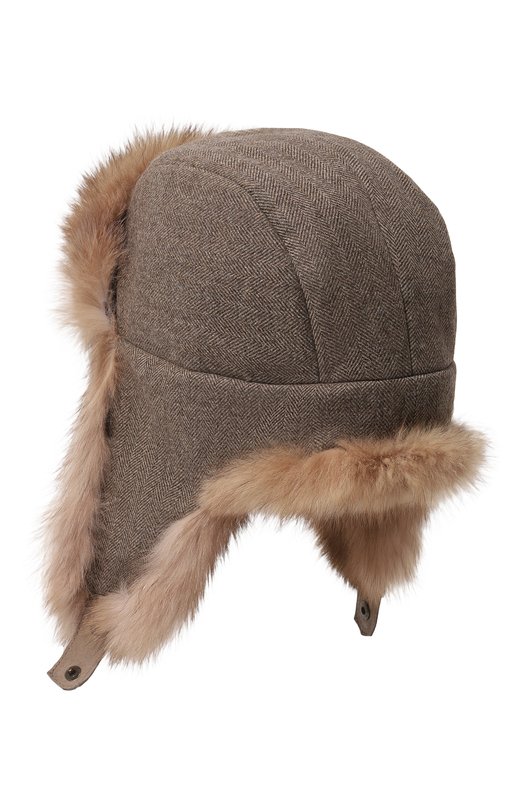 Шапка-ушанка Майкл с отделкой из соболя FurLand 0201414210034100023 Бежевый  0201414210034100023 Фото 2