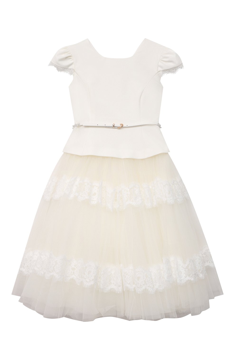 Платье MONNALISA бежевого цвета по цене 48800 руб., арт. 717905, фото 1 Платье MONNALISA, арт. 717905, фото 1