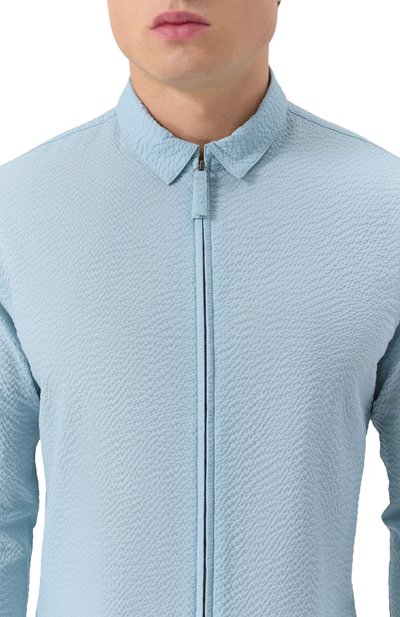 Хлопковая рубашка GIORGIO ARMANI голубого цвета по цене 87100 руб., арт. GM000057/TE11186, фото 5 Хлопковая рубашка GIORGIO ARMANI, арт. GM000057/TE11186, фото 5