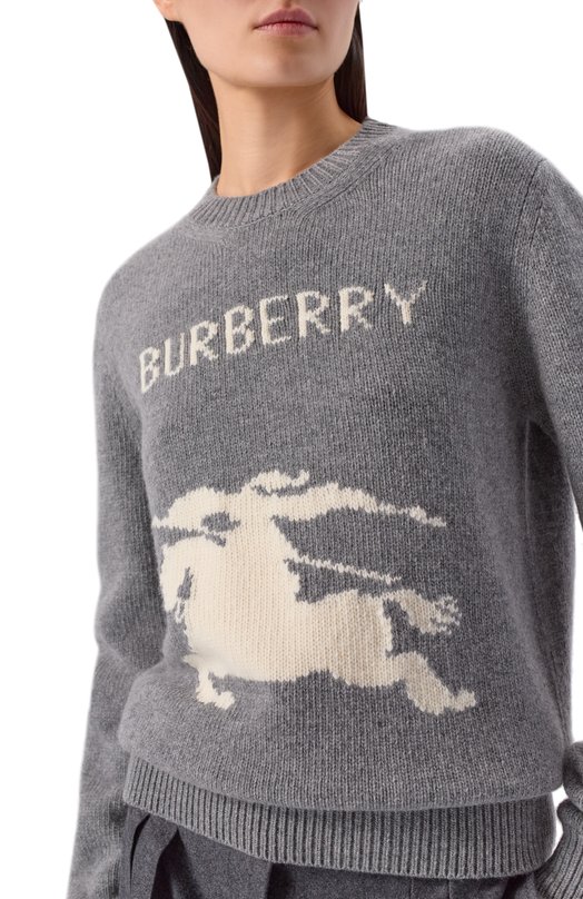 Свитер из шерсти и кашемира Burberry 8104884 Серый  8104884 Фото 5