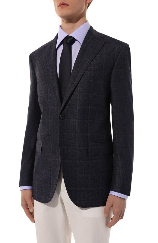 Шерстяной пиджак Corneliani 946008-9416454 Синий  946008-9416454 Фото 4