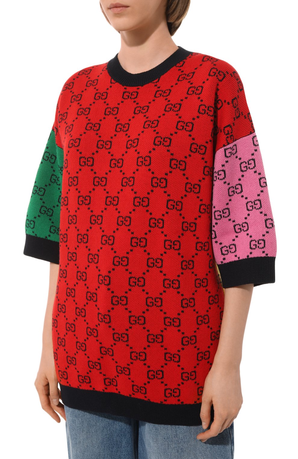 Пуловер из шерсти и хлопка GUCCI, арт. 662038 XKBYA, фото 3