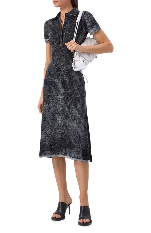 Хлопковое платье Diesel A21835/0BKCB Серый  A21835/0BKCB Фото 2