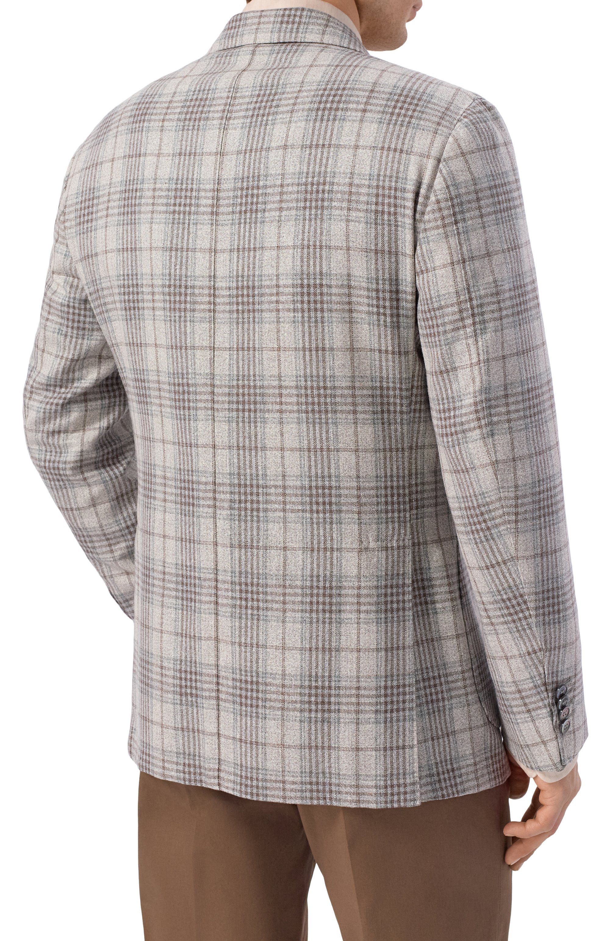 Пиджак из шелка и шерсти ANDREA CAMPAGNA, арт. SALINA C0N SPALLINA BASSA/T26139, фото 4