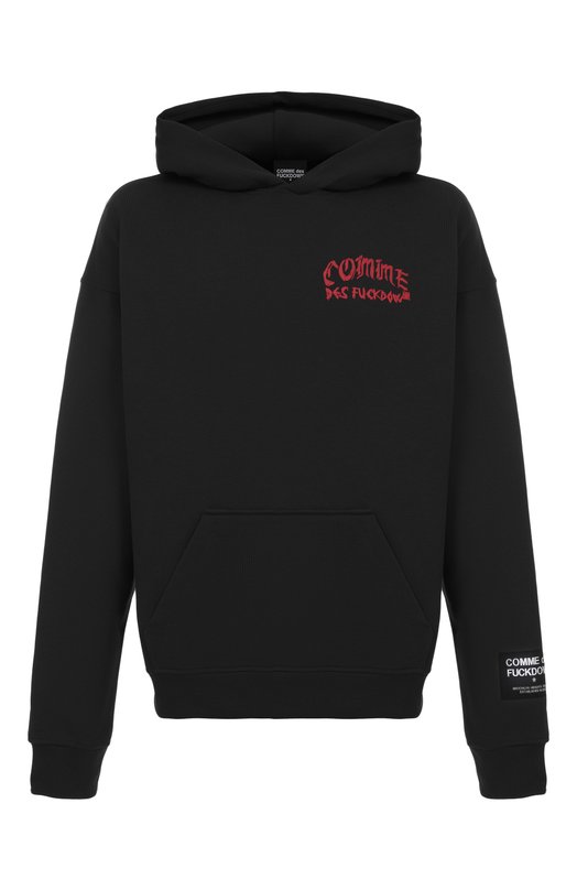 Хлопковое худи Comme des Fuckdown CFABM01807 Чёрный CFABM01807