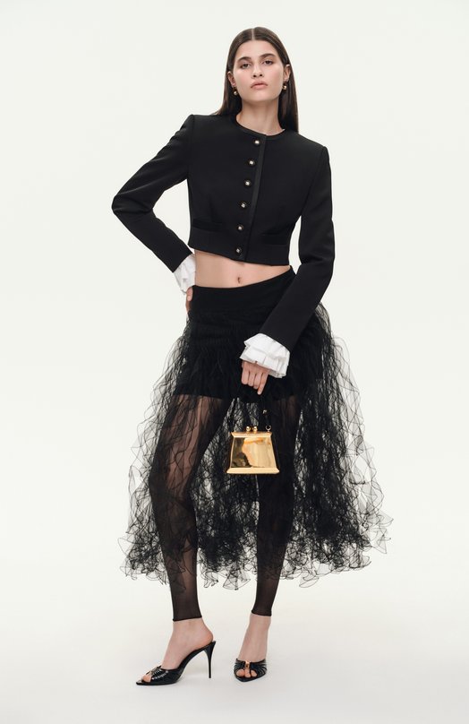 Жакет из шерсти и шелка Dolce & Gabbana F27CPT/FUBGE Чёрный  F27CPT/FUBGE Фото 9