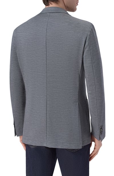 Шерстяной пиджак SARTORIA LATORRE серого цвета по цене 106000 руб., арт. JD74/JJ976, фото 4 Шерстяной пиджак SARTORIA LATORRE, арт. JD74/JJ976, фото 4