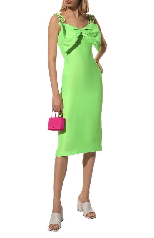 Платье из вискозы MSGM 3241MDA02 227103 Зелёный  3241MDA02 227103 Фото 2