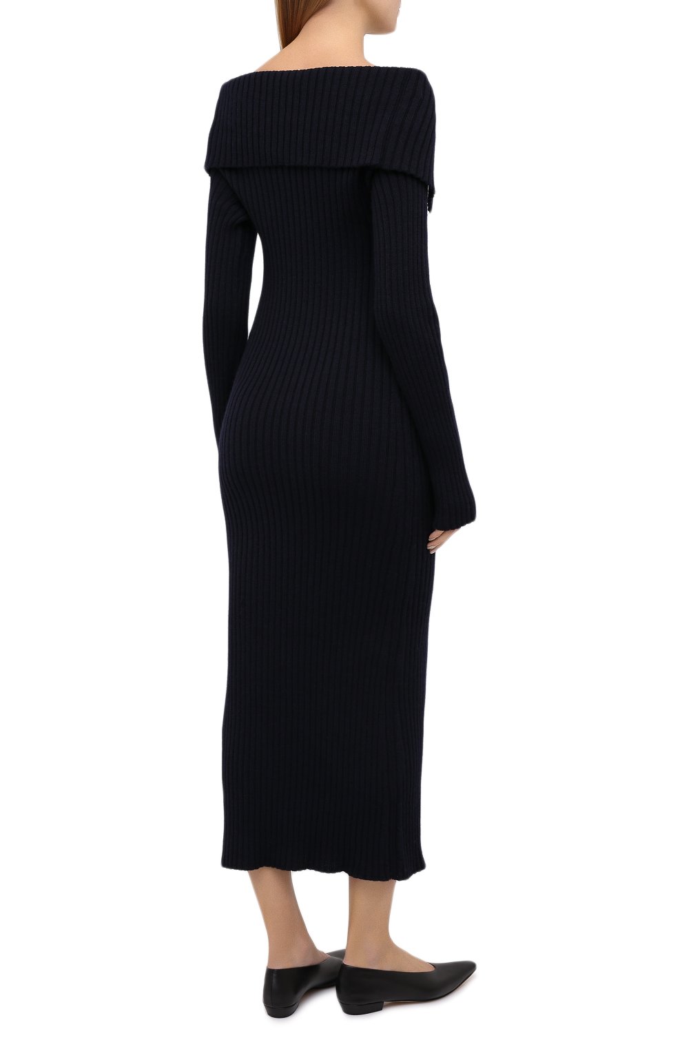 Шерстяное платье LANVIN темно-синего цвета по цене 99500 руб., арт. RW-DR382M-MV09-H20, фото 4 Шерстяное платье LANVIN, арт. RW-DR382M-MV09-H20, фото 4
