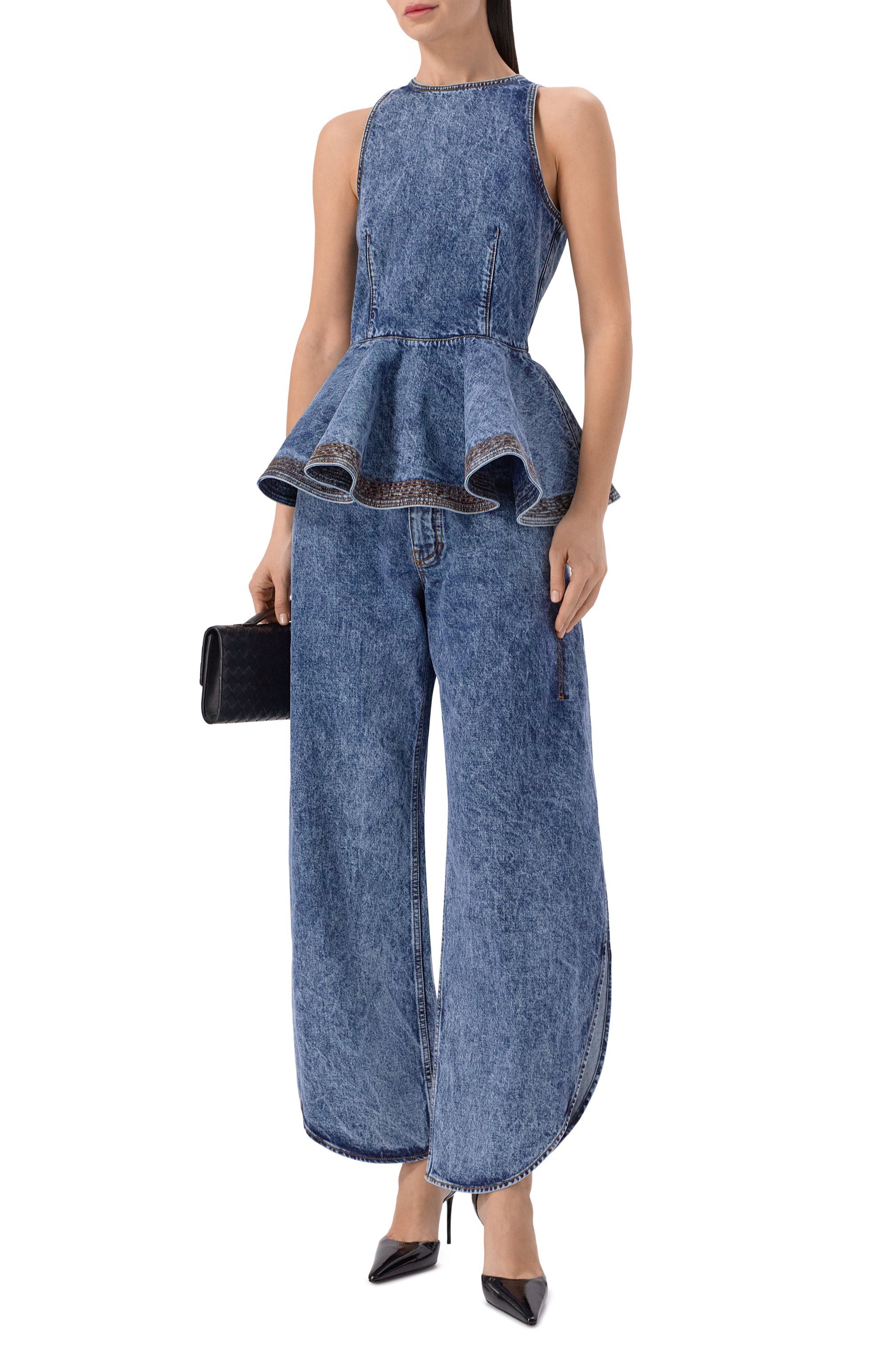 Джинсовый топ ALAIA, арт. AA9H1410T535C, фото 2