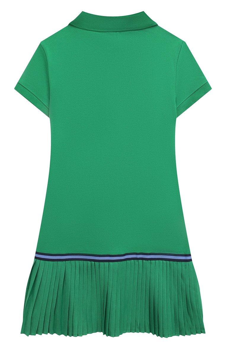 Детское хлопковое платье POLO RALPH LAUREN зеленого цвета, арт. 311862334 | Фото 2 (Рукава: Короткие; Материал внешний: Хлопок; Девочки Кросс-КТ: Платье-одежда; Случай: Повседневный; Драгоценные камни: Проставлено; Материал сплава: Проставлено; Нос: Не проставлено; Ростовка одежда: 2 года | 92 см, 3 года | 98 см, 4 года | 104 см)