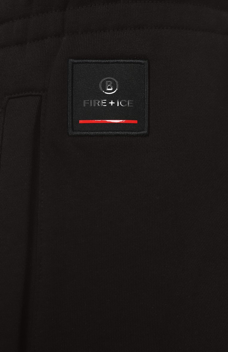 Мужские хлопковые джоггеры BOGNER FIRE+ICE черного цвета, арт. 14367936 | Фото 6 (Длина (брюки, джинсы): Стандартные; Материал внешний: Хлопок; Силуэт М (брюки): Джоггеры; Стили: Спорт-шик)
