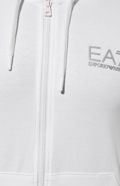 Мужской толстовка EA7 белого цвета, арт. 3DPM45/PJLIZ | Фото 5 (Длина (для топов): Стандартные; Материал сплава: Проставлено; Материал внешний: Хлопок, Синтетический материал; Рукава: Длинные; Драгоценные камни: Проставлено; Стили: Кэжуэл; Мужское Кросс-КТ: Толстовка-одежда)