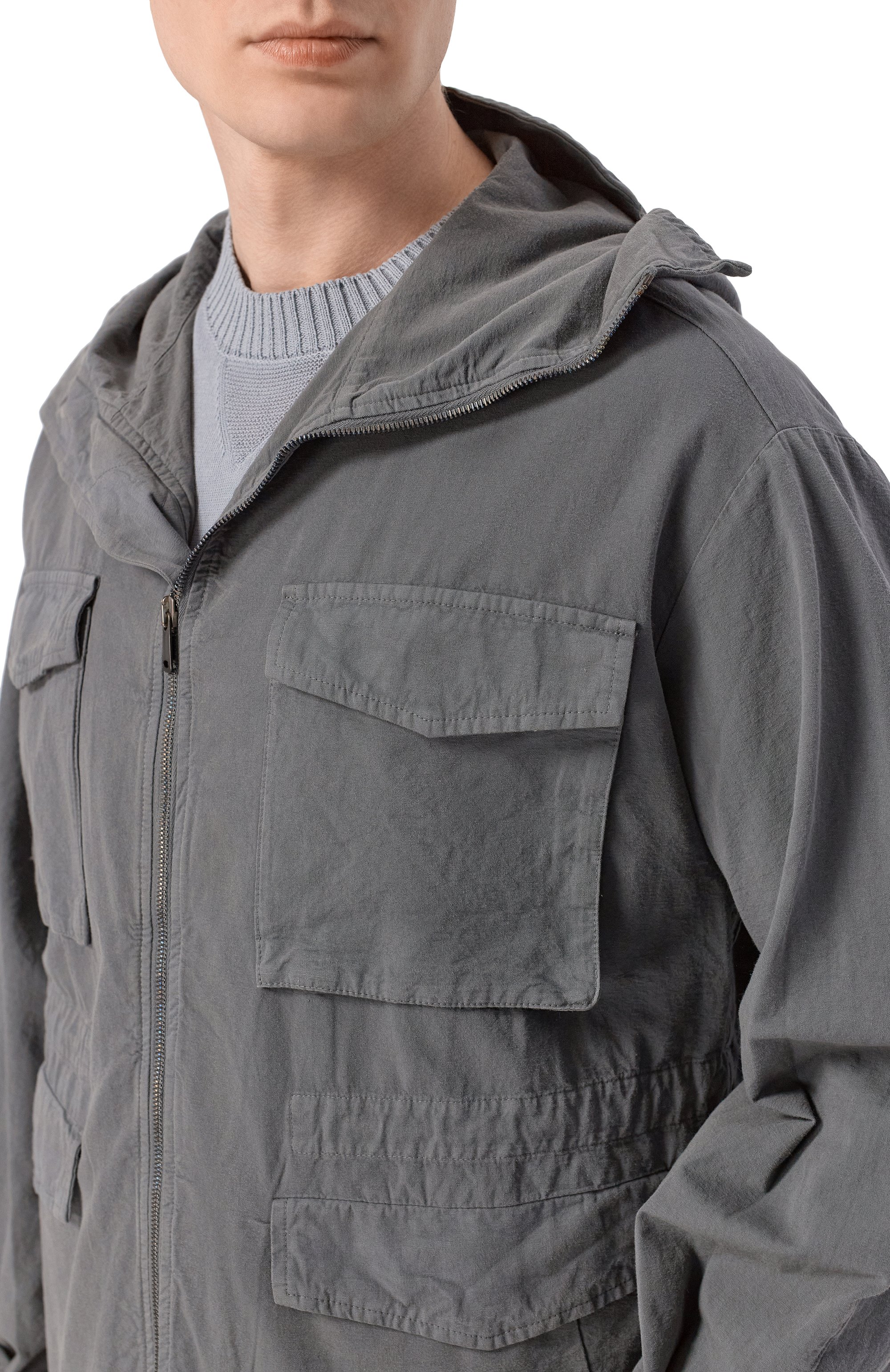 Куртка из хлопка и льна TRANSIT, арт. CFUTRCE142, фото 5