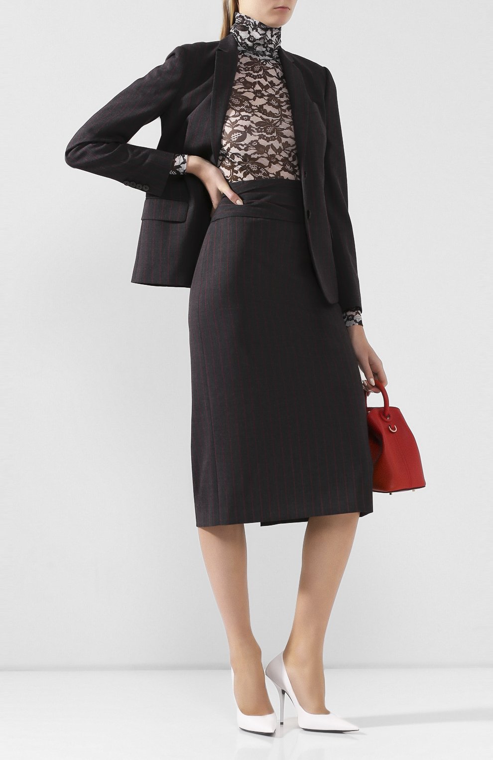Юбка DRIES VAN NOTEN серого цвета по цене 33350 руб., арт. 201-10810-9040, фото 2 Юбка DRIES VAN NOTEN, арт. 201-10810-9040, фото 2