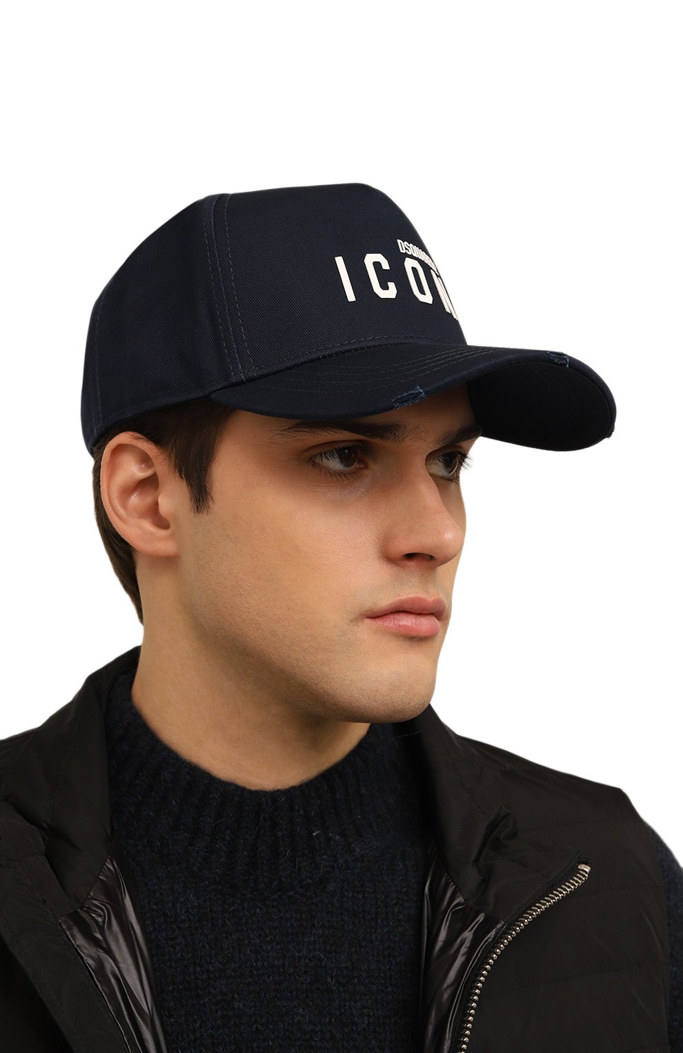 Хлопковая бейсболка icon DSQUARED2 темно-синего цвета по цене 22800 руб., арт. BCM0413/05C00001, фото 2 Хлопковая бейсболка icon DSQUARED2, арт. BCM0413/05C00001, фото 2