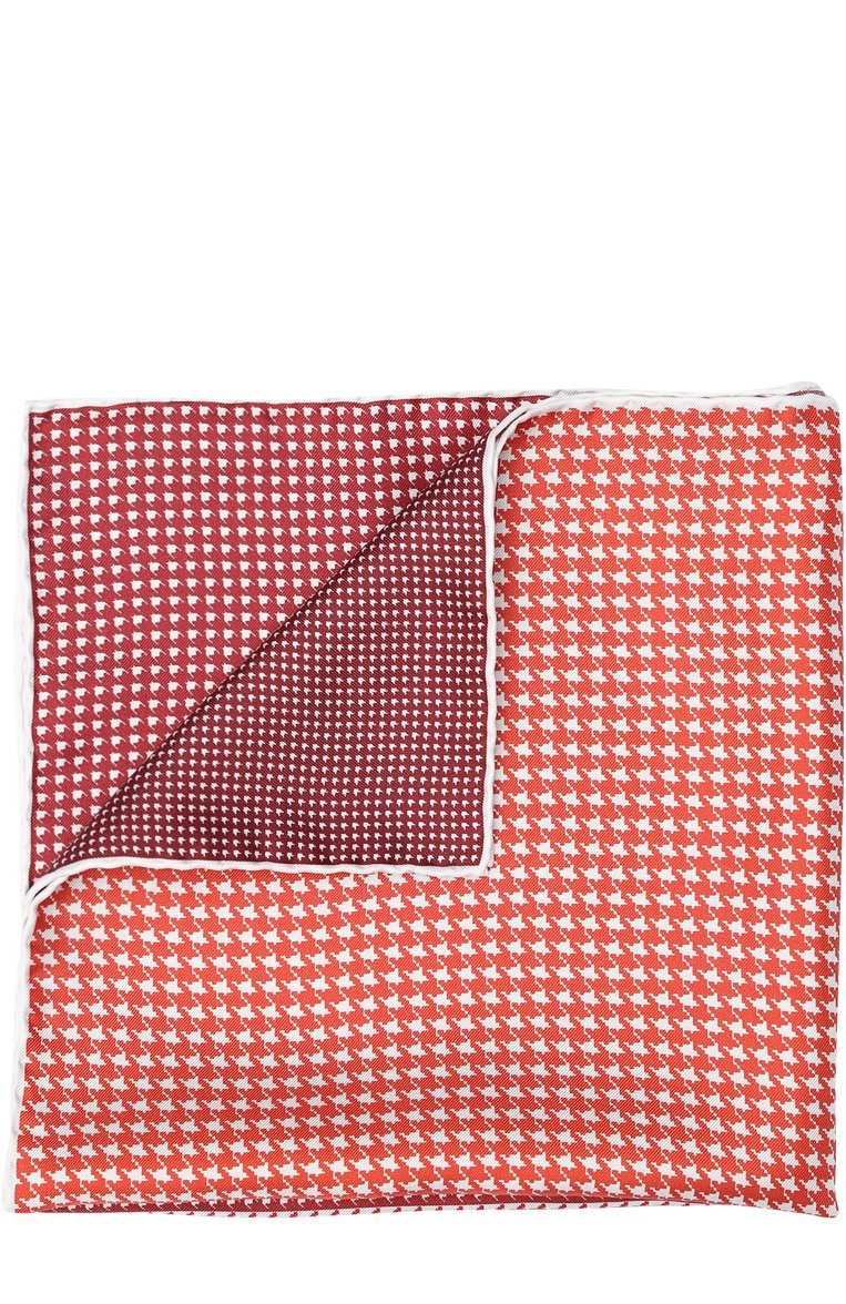 Мужской шелковый платок LANVIN бордового цвета, арт. 5832/HANDKERCHIEF | Фото 1 (Материал: Текстиль, Шелк; Статус проверки: Проверена категория, Проверено; Нос: Не проставлено)