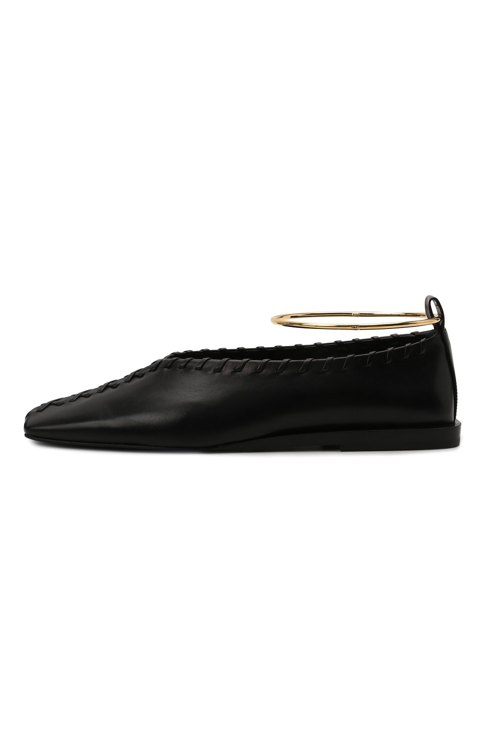 Кожаные балетки JIL SANDER черного цвета по цене 68500 руб., арт. JS30217A-13040, фото 4 Кожаные балетки JIL SANDER, арт. JS30217A-13040, фото 4