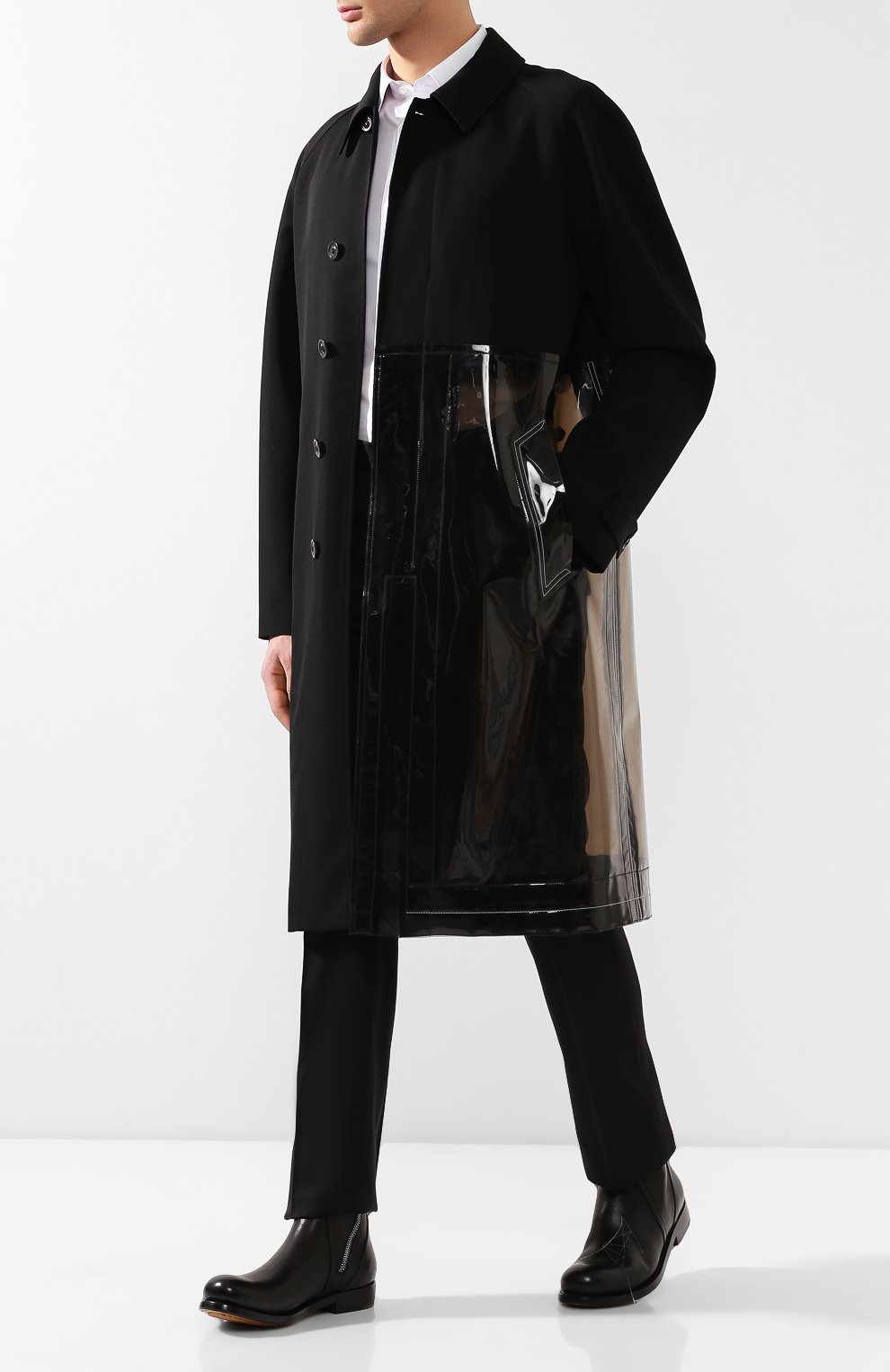 Шерстяное пальто MAISON MARGIELA черного цвета по цене 242500 руб., арт. S50AH0053/S49310, фото 2 Шерстяное пальто MAISON MARGIELA, арт. S50AH0053/S49310, фото 2