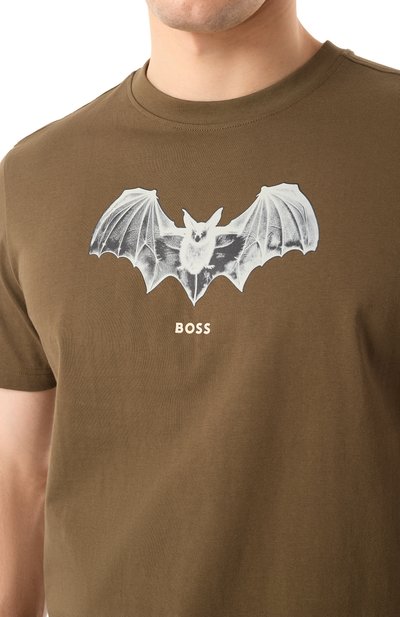 Хлопковая футболка BOSS ORANGE, арт. 50534924, фото 5