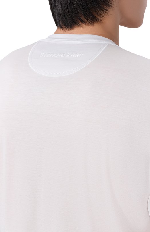 Хлопковая футболка Stefano Ricci MNH6105150/TE0001 Белый  MNH6105150/TE0001 Фото 5