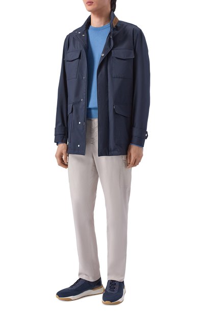 Джемпер из шелка и хлопка MVST голубого цвета по цене 128000 руб., арт. M26.2PM.K122/Y202, фото 2 Джемпер из шелка и хлопка MVST, арт. M26.2PM.K122/Y202, фото 2